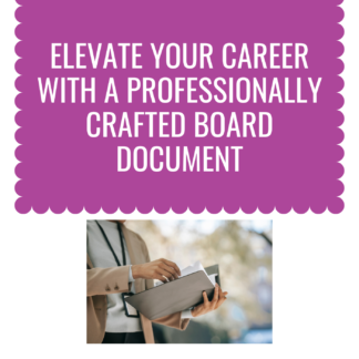 Elevate Your Career with a Professionally Crafted Board Document